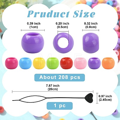 208Pcs Acrylic European Beads OHAR-FS0001-02B-1