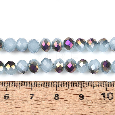Electroplate Glass Beads Strands EGLA-A034-J6mm-F04-1