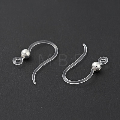 Transparent Resin Earring Hooks RESI-G050-01S-1