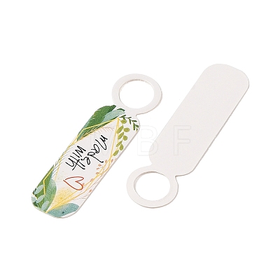 100Pcs Paper Leaf Printed Price Tags CDIS-H007-09-1