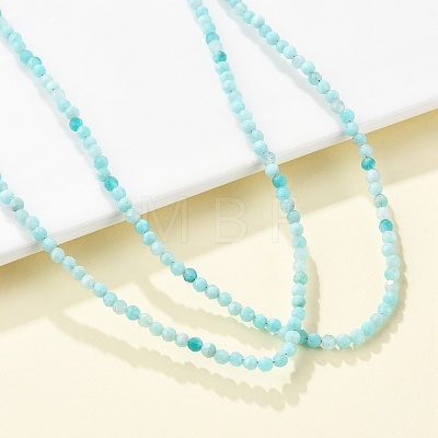 Natural Amazonite Beaded Necklaces NJEW-K114-B-A07-1