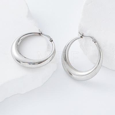 304 Stainless Steel Hoop Earrings HU3505-1