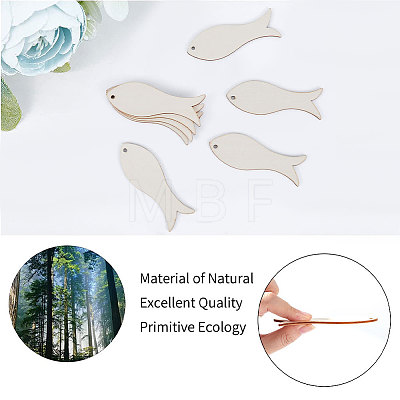 Animal Theme Unfinished Blank Wooden Pendants Set for Painting Arts WOOD-WH0124-26C-1