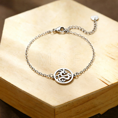 304 Stainless Steel Dragon Link Bracelets WG00EFE-01-1