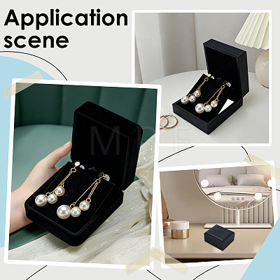 6Pcs Imitation Leather Cufflink Packaging Boxes CON-GO0001-29-1
