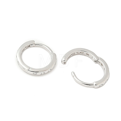S925 Sterling Silver Micro-Inlaid Zircon Circle Stud Earrings Fashion Simple ZD9822-6-1