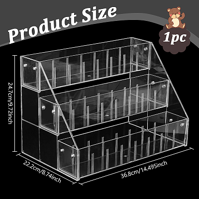 3-Tier Desktop Acrylic Doll Organizer Display Riser Stands ODIS-WH0030-344-1