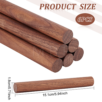 Walnut Wood Sticks DIY-WH0308-336A-1