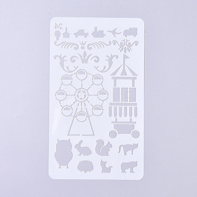 Plastic Reusable Drawing Painting Stencils Templates DIY-G027-G24-1