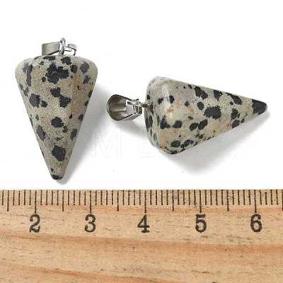 Natural Dalmatian Jasper Pendants G-B127-13P-02-1