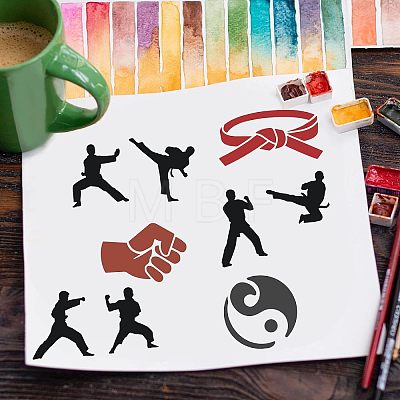 Plastic Reusable Drawing Painting Stencils Templates DIY-WH0172-922-1