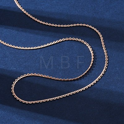 Brass Link Chain Necklaces for Women NJEW-D302-13RG-1