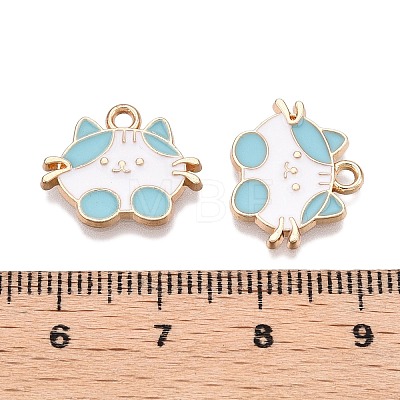 Rack Plating Alloy Enamel Pendants ENAM-N056-346C-1