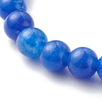 Round Imitation Gemstone & Plating Beads Stretch Bracelet Sets BJEW-JB06409-02-1