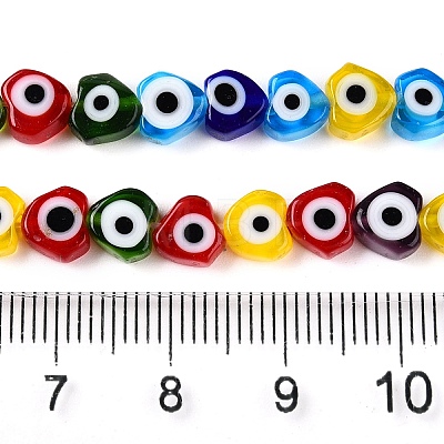 Handmade Evil Eye Lampwork Beads Strands LAMP-N024-27E-M-1