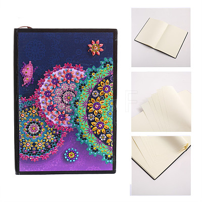 DIY Christmas Theme Diamond Painting Notebook Kits XMAS-PW0001-109G-1