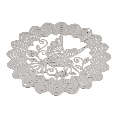 201 Stainless Steel 3D Rotating Hanging Wind Spinner STAS-B122-01P-03-1