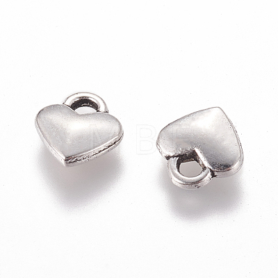 Tibetan Style Alloy Heart Charms TIBEP-LFH260Y-LF-1