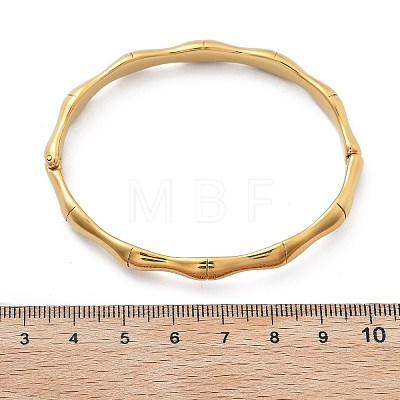 304 Stainless Steel Hinged Bangles for Women BJEW-B108-04G-1