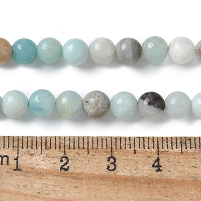 Natural Flower Amazonite Beads Strands Z26N5018-01-1