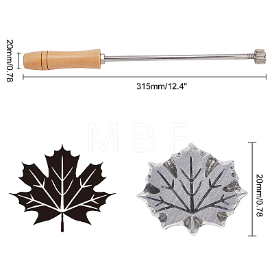 Stainless Steel Branding Iron Stamps AJEW-WH0158-010-1