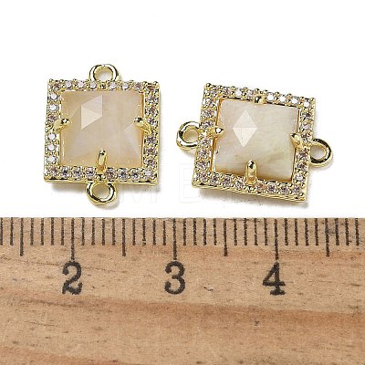Natural Mixed Gemstone Faceted Square Links G-I375-03G-1
