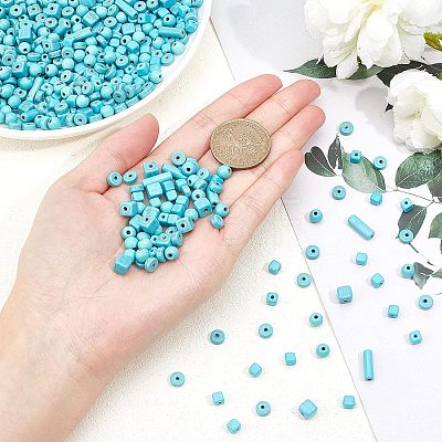 10 Strands 5 Style Synthetic Turquoise Beads G-OC0002-15-1