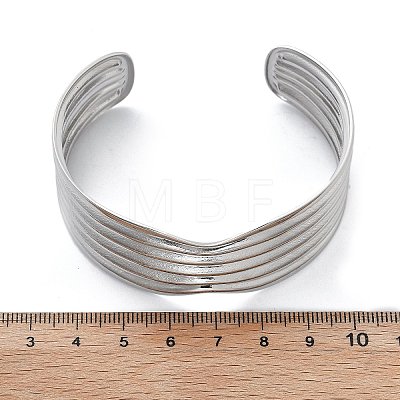 304 Stainless Steel Cuff Bangles BJEW-B108-13P-1