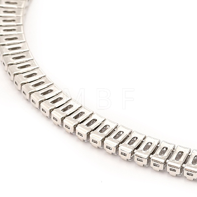 Brass Micro Pave Cubic Zirconia Link Chain Bracelets BJEW-F416-06P-1