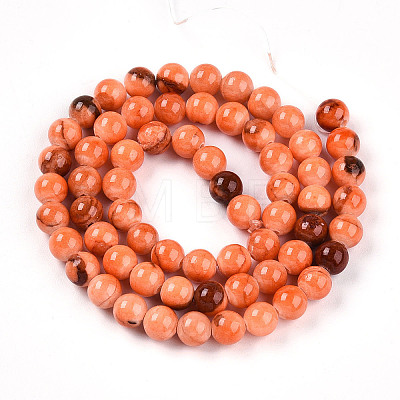 Natural Persian Jade Beads Strands G-A255-A02-01J-1