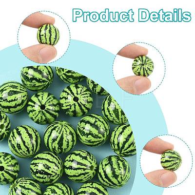 20Pcs Opaque Acrylic Beads MACR-FS0002-28B-1