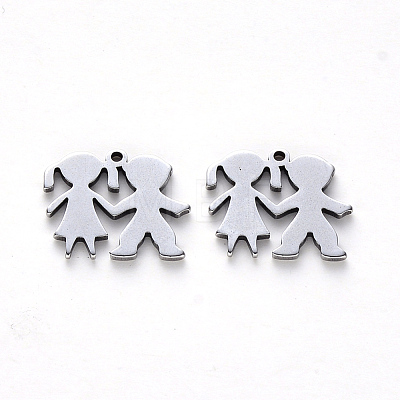 Tarnish Resistant 304 Stainless Steel Charms X-STAS-N092-81-1