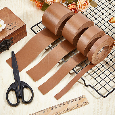 2M PVC Double Face Imitation Leather Ribbons SRIB-WH0011-127D-04-1