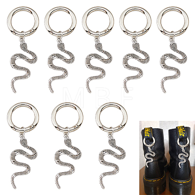 Tibetan Style Alloy Snake Pendants HJEW-AB00225-1