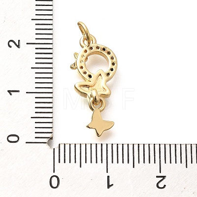 Brass Micro Pave Cubic Zirconia with Enamel Pendants KK-G519-13G-02-1