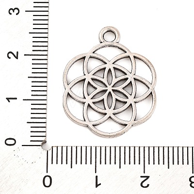 Tibetan Style Alloy Chinese Knot Pendants TIBEP-PH0004-09-1