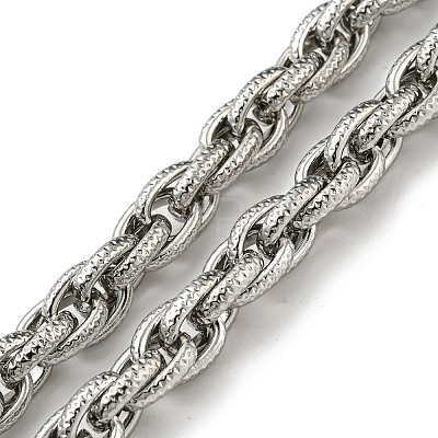 201 Stainless Steel Rope Chain Necklace STAS-Z056-04P-1