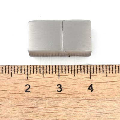 316 Surgical Stainless Steel Magnetic Clasps with Glue-in Ends STAS-F269-02P-01-1