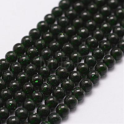 Green Goldstone Beads Strands G-N0200-01B-3mm-1