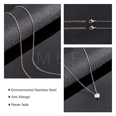 Unicraftale 304 Stainless Steel Pendant Necklaces NJEW-UN0001-02-1