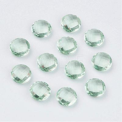Faceted K9 Glass Pointed Back Cabochons RGLA-P013-B-1