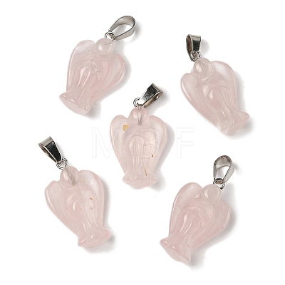 Natural Rose Quartz Pendants G-B127-10P-14-1