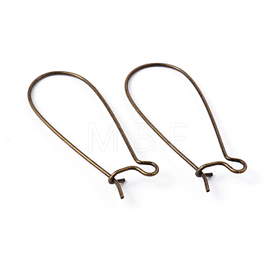 Brass Hoop Earrings Findings Kidney Ear Wires EC221-NFAB-1