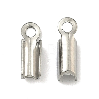 Tarnish Resistant 304 Stainless Steel Folding Crimp Ends X-STAS-R063-28-1