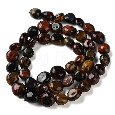 Three-Color Natural Tiger Eye Beads Strands G-C268-A04-8x10mm-1
