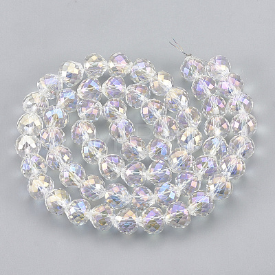 Electroplate Glass Beads Strands EGLA-T010-01J-1