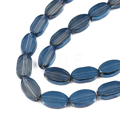 Painted Transparent Glass Beads Strands GLAA-E033-06C-1