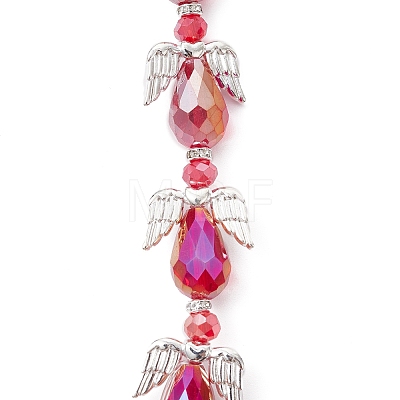 Angel Fairy Shape Electroplate Transparent Glass Beads Strands AJEW-JB01174-1