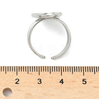 304 Stainless Steel Cuff Rings Components STAS-Z138-02P-01-1