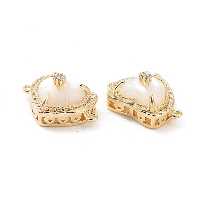Natural Shell Connector Charms KK-A168-13G-1